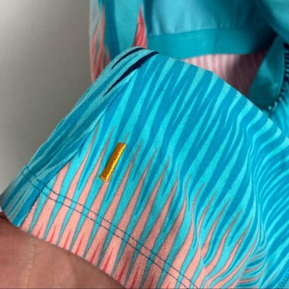 Lucy Blue Pink Tank Top Built In Bra Size Small Supportive Stretch‎ Running Teal - Picture 5 of 15